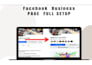 craft a professional facebook business page and social setup